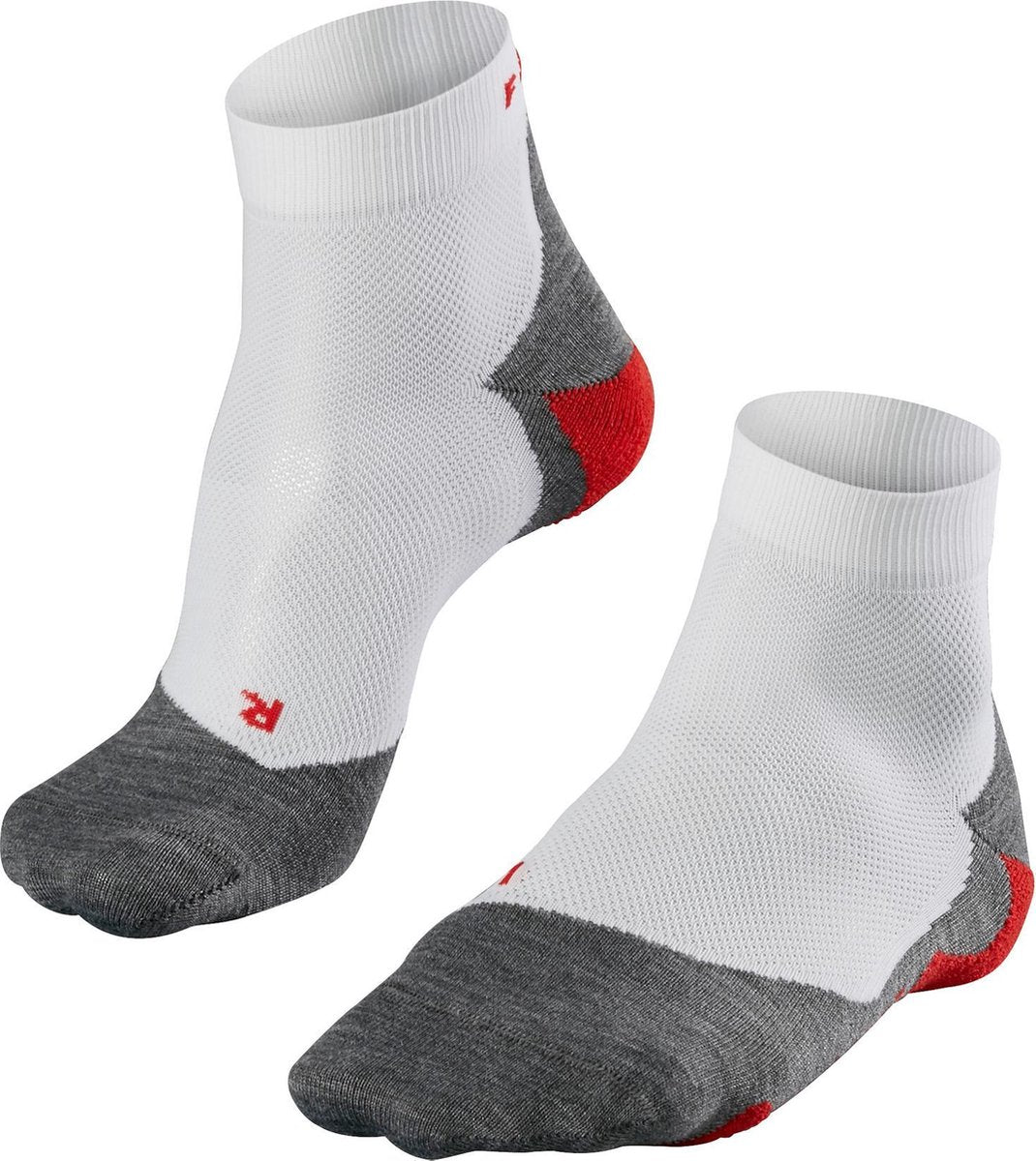 Falke ru5 chaussettes de course courtes en matériau fonctionnel anti-ampoules hommes blanc - taille 42-43