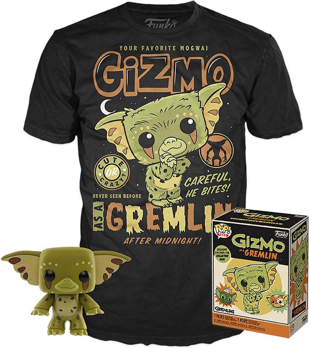 Funko-pop ! t-shirt : coffret collector - gizmo, gremlins (taille xl)