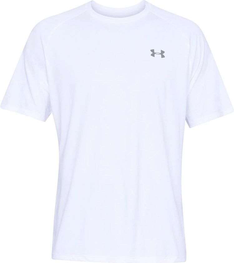 Under armour ua tech 2.0 ss tee-wht chemise de sport homme - blanc - gris couvert