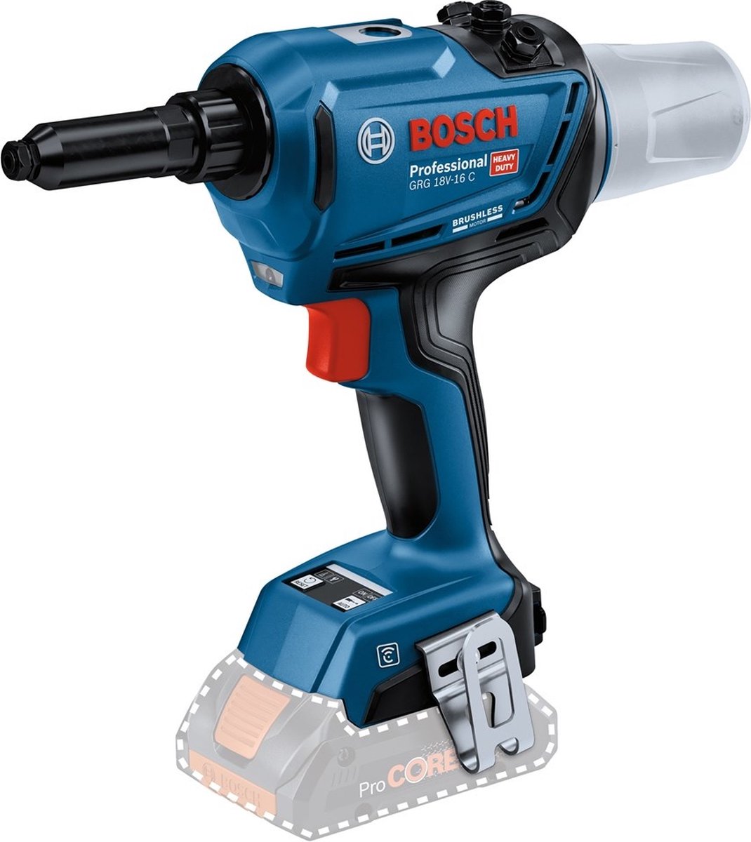 Bosch grg 18v-16 c professional - pistolet à riveter sur batterie - 18v