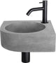 Ensemble fontaine Differnz Cleo - 31,5x31,5x10cm - robinet courbé noir mat - béton gris foncé