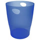 Poubelle exacompta ecobin bleu océan, transparente 15 l