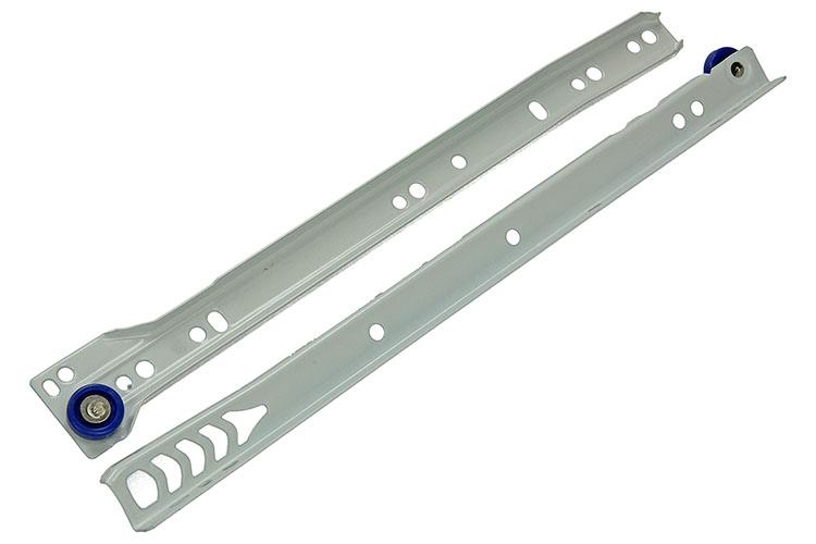1013687 - paire de guides de tiroir roulants blanc 25kg 30cm | 5 pièces