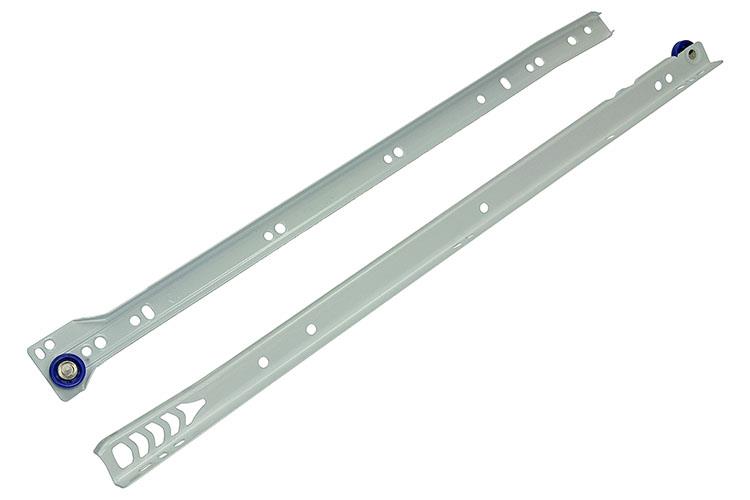 1013690 - paire de guides de tiroir roulants blanc 25kg 45cm | 5 pièces