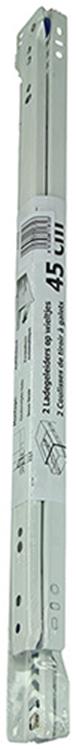 1013690 - paire de guides de tiroir roulants blanc 25kg 45cm | 5 pièces