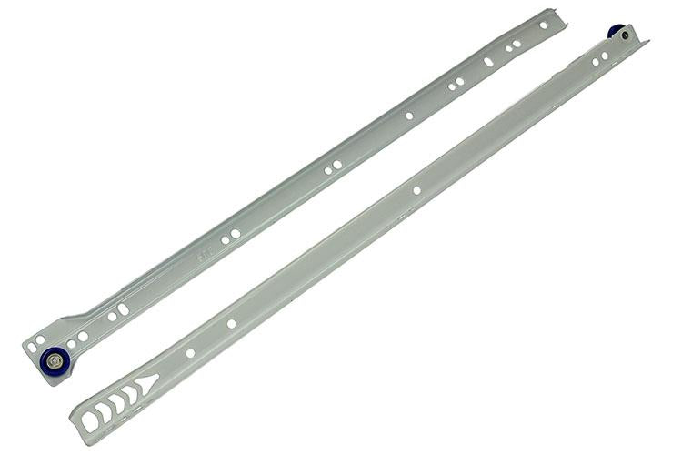 1013691 - paire de guides de tiroir roulants blanc 25kg 50cm | 5 pièces