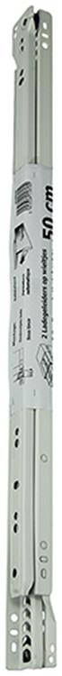 1013691 - paire de guides de tiroir roulants blanc 25kg 50cm | 5 pièces