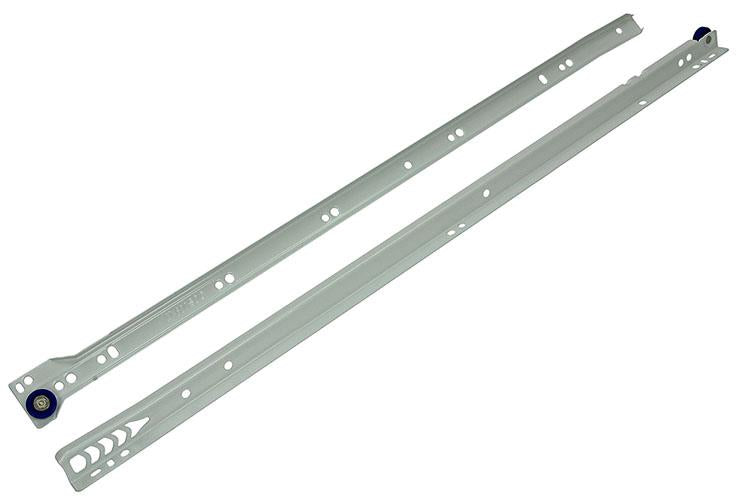 1013693 - paire de guides de tiroir roulants blanc 25kg 60cm | 5 pièces