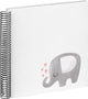 Walther sa-133 coeur d'éléphant - album à spirale - taille 25x25 cm - éléphant blanc