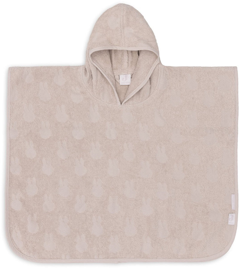 Jollein x Miffy - poncho de bain bébé éponge - cape de bain enfant avec capuche - jacquard miffy - nougat