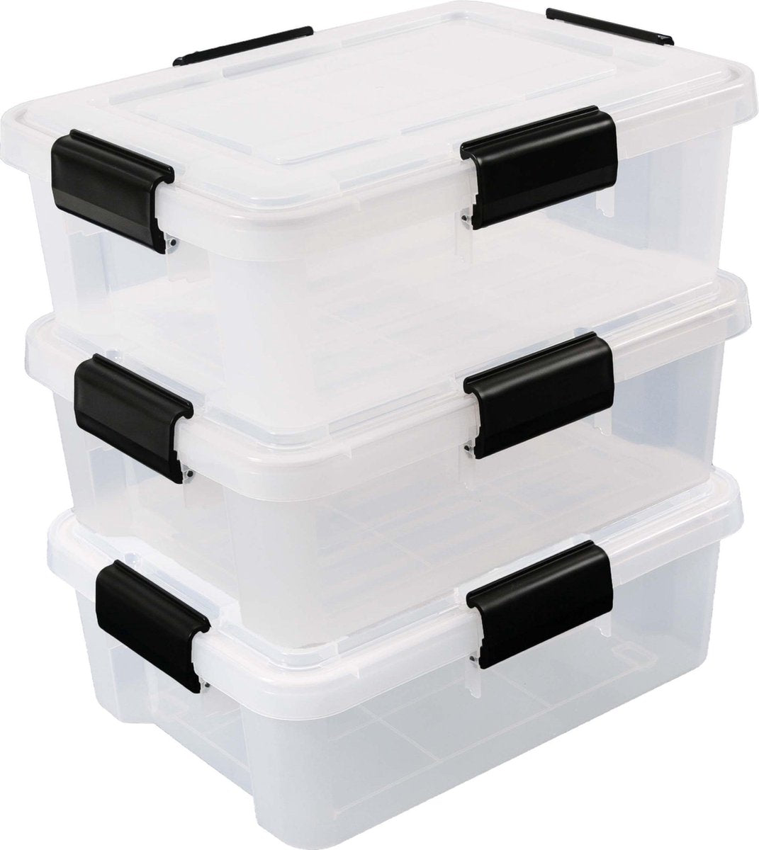 Boîte de conservation hermétique Iris - 10l - empilable - hermétique - plastique - transparent - lot de 3