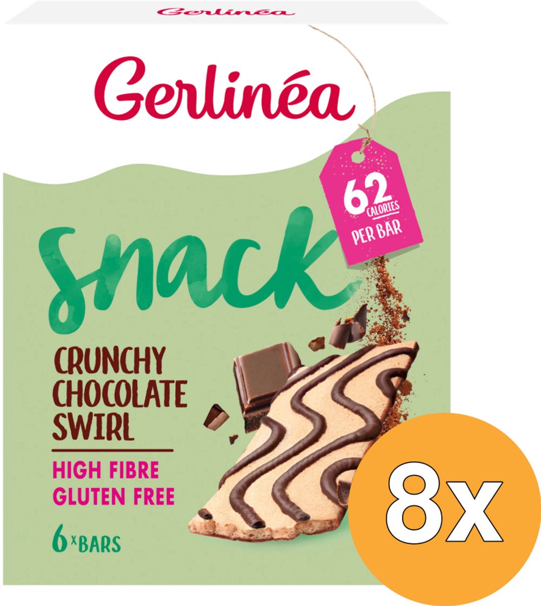 Gerlinea gerlinea - snack - snack bar - tourbillon de chocolat - 8 x 78 gr