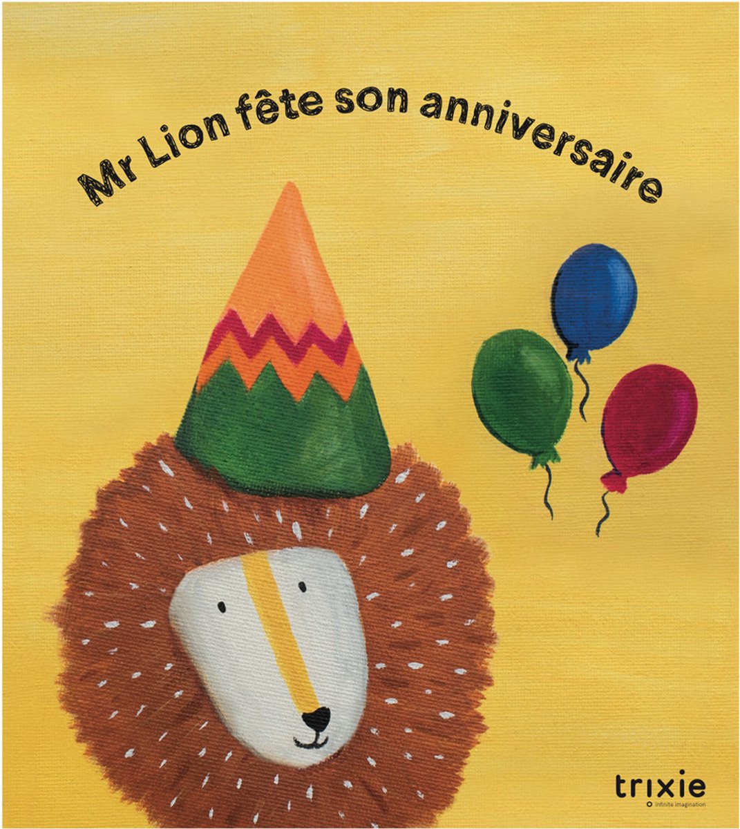 Livre d'histoires Trixie - le lion fête son anniversaire fr