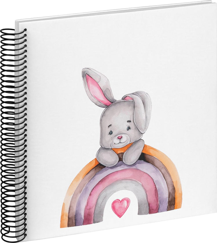 Walther sa-131 lapin malin - album à spirales - format 25x25 cm - lapin blanc