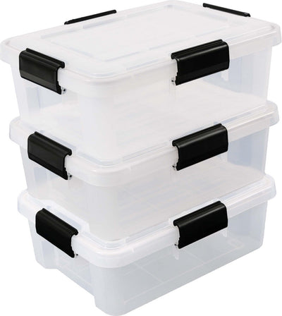 Boîte de conservation hermétique Iris - 10l - empilable - hermétique - plastique - transparent - lot de 3