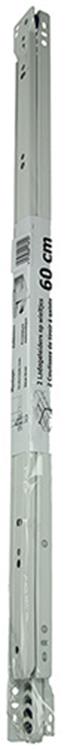 1013693 - paire de guides de tiroir roulants blanc 25kg 60cm | 5 pièces