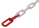 1013674 - chaîne plastique rouge blanc ø 6mm l 40mm 30m | 30 pièces