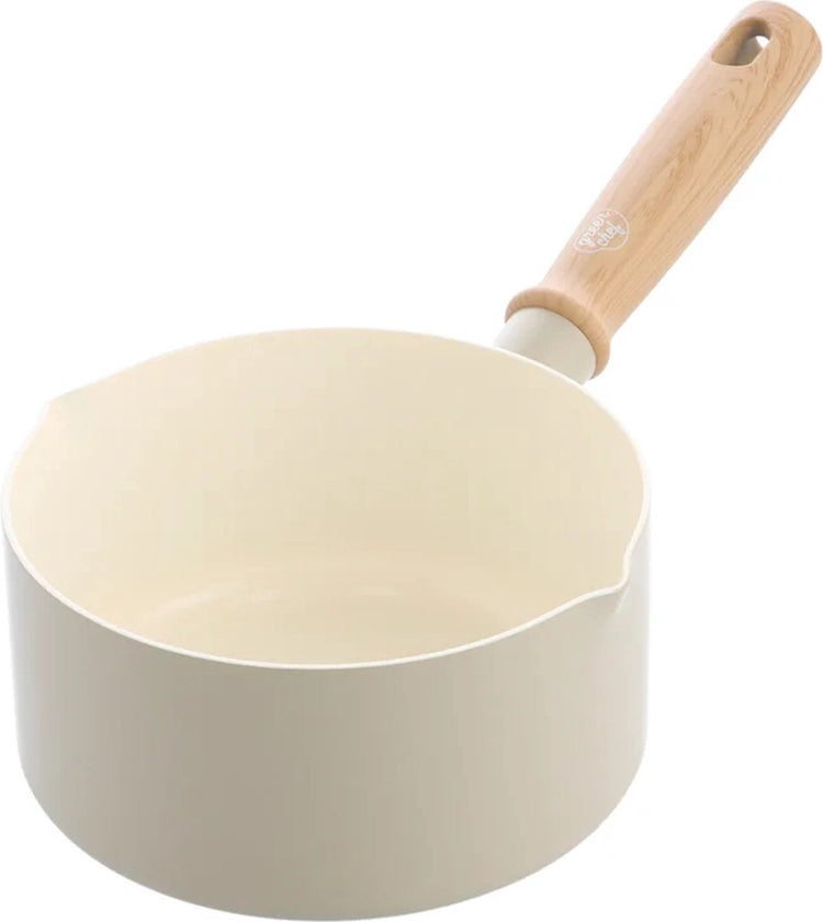 Greenchef Nordics casserole à induction en céramique sans couvercle 16 cm - 1,5 l - sans PFAS - sans PFAS - poêle à induction - passe au lave-vaisselle - passe au four jusqu'à 160°C - revêtement antiadhésif céramique - crème