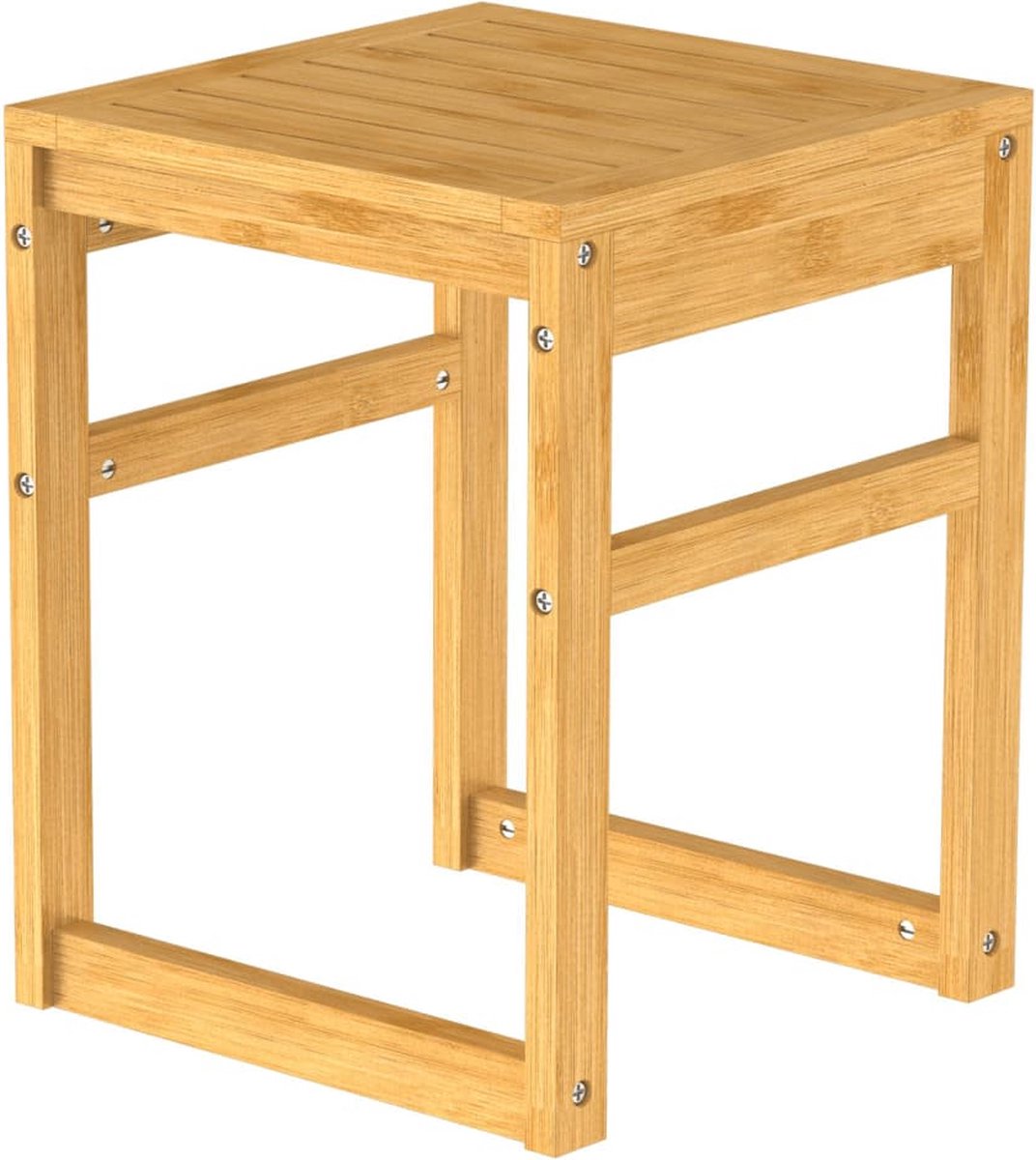Tabouret de salle de bain eisl eisl 35x35x45 cm bambou