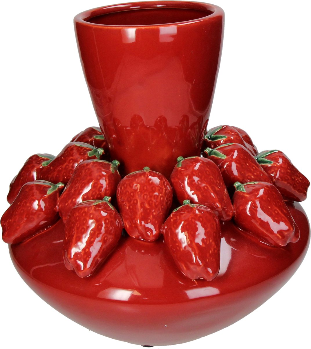 Vase collection Hd fraise faïence 32,5x32,5x32,5cm