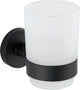 Wenko gobelet à brosse à dents bosio uno en acier inoxydable noir mat - porte-brosse à dents