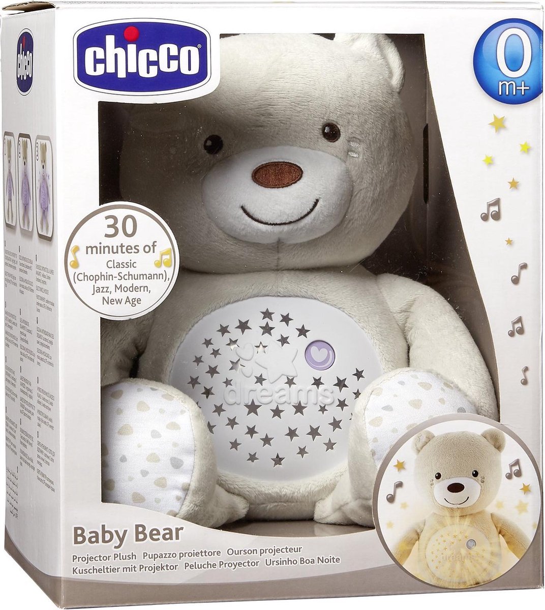 Chicco premiers rêves projecteur-ours-gris