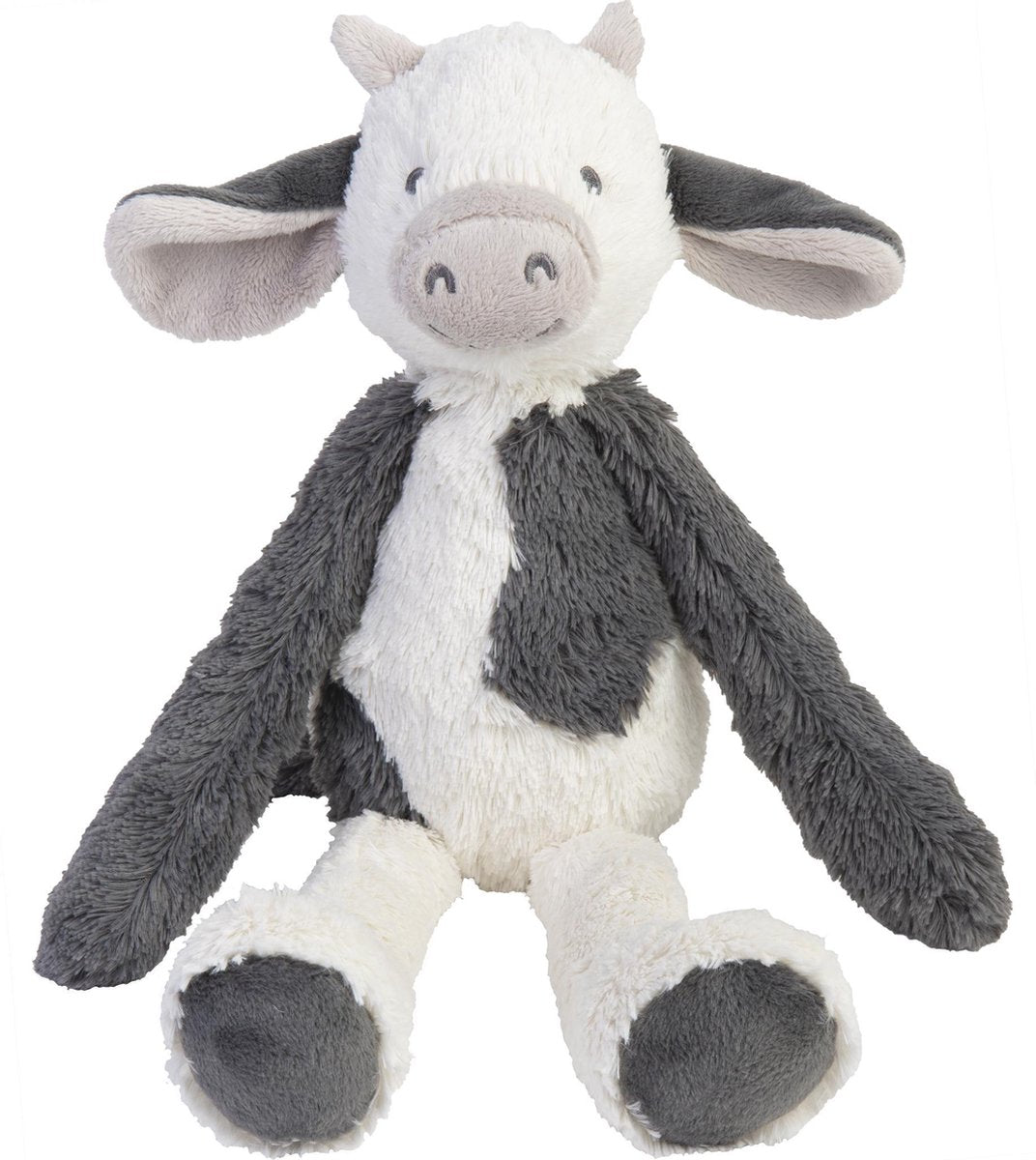 Happy horse vache casper peluche 38cm - blanc gris - peluche bébé