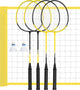 Set de badminton Get Go - 4 joueurs - filet env. 60 x 400 cm - réglable en hauteur
