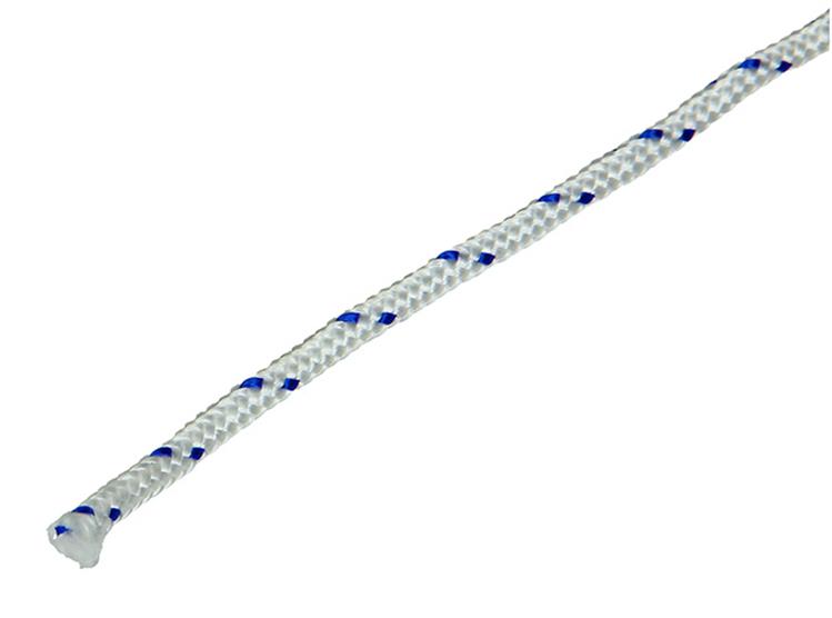Mack 1014995 - pp tressé blanc bleu fil 4mm 20m | 5 pièces