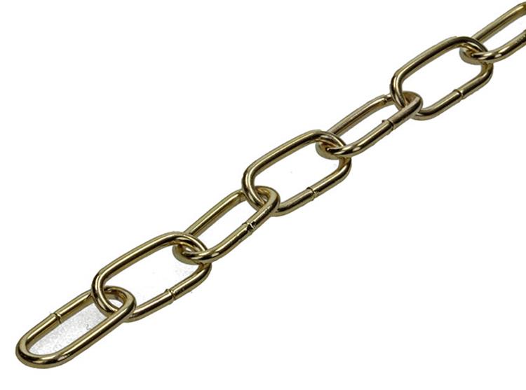 Mack 1015128 - chaîne décorative laiton plaqué ø 2mm l 16mm 2m | 5 pièces