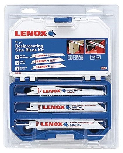 Jeu de lames de scie alternative Lenox pour le bois et le métal | 15-piece - 1073415rkg