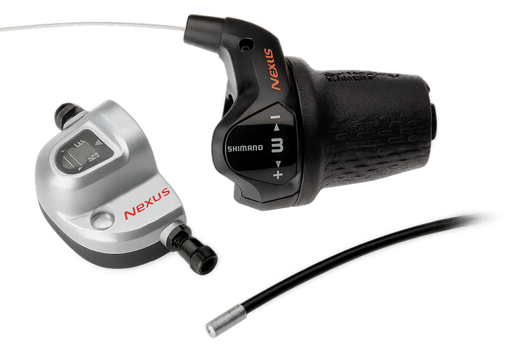 Manette de vitesse rotative Shimano Nexus SL-3S42E 3 vitesses avec câbles (1850 mm) et clickbox - noir (emballage atelier)