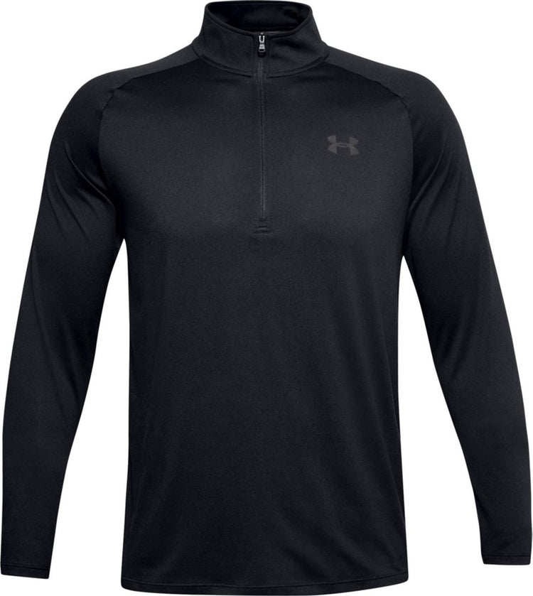 Under armour ua tech 2.0 1 2 zip-blk maillot de sport homme - noir - anthracite