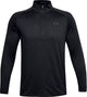 Under armour ua tech 2.0 1 2 zip-blk maillot de sport homme - noir - anthracite
