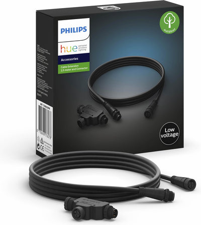 Câble d'extension extérieur Philips Hue pour l'extérieur - 2,5 mètres + rallonge en T pour l'extérieur