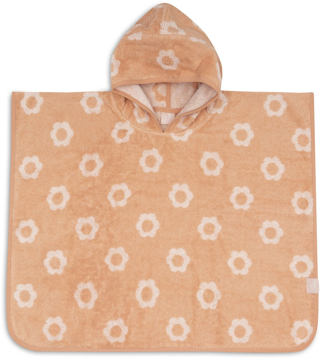 Poncho de bain Jollein - 100% éponge - 1-2 ans - jacquard - fleur réversible