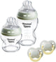 Coffret Tommee Tippee avec biberons et tétines en verre Natural Start - 0 mois+