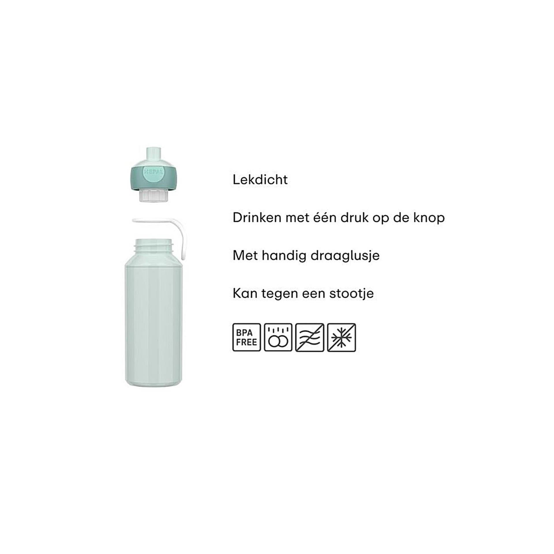 Mépal Bothing Bottle Pop -Up Campus 400 ml - Rose cool