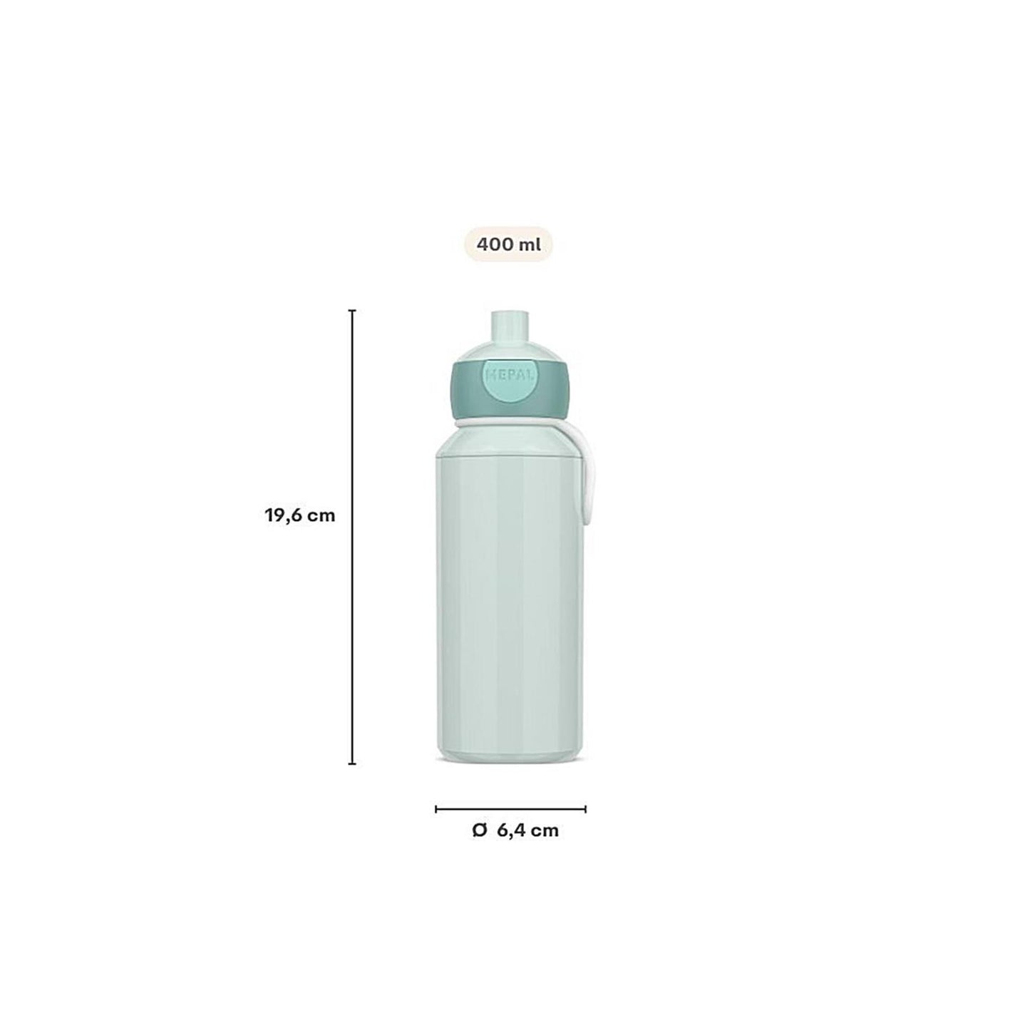 Mepal Buver Bottle Pop - Up Campus 400 ml - Cool Mint