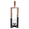 Bougeoir Senza bois noir naturel 40cm