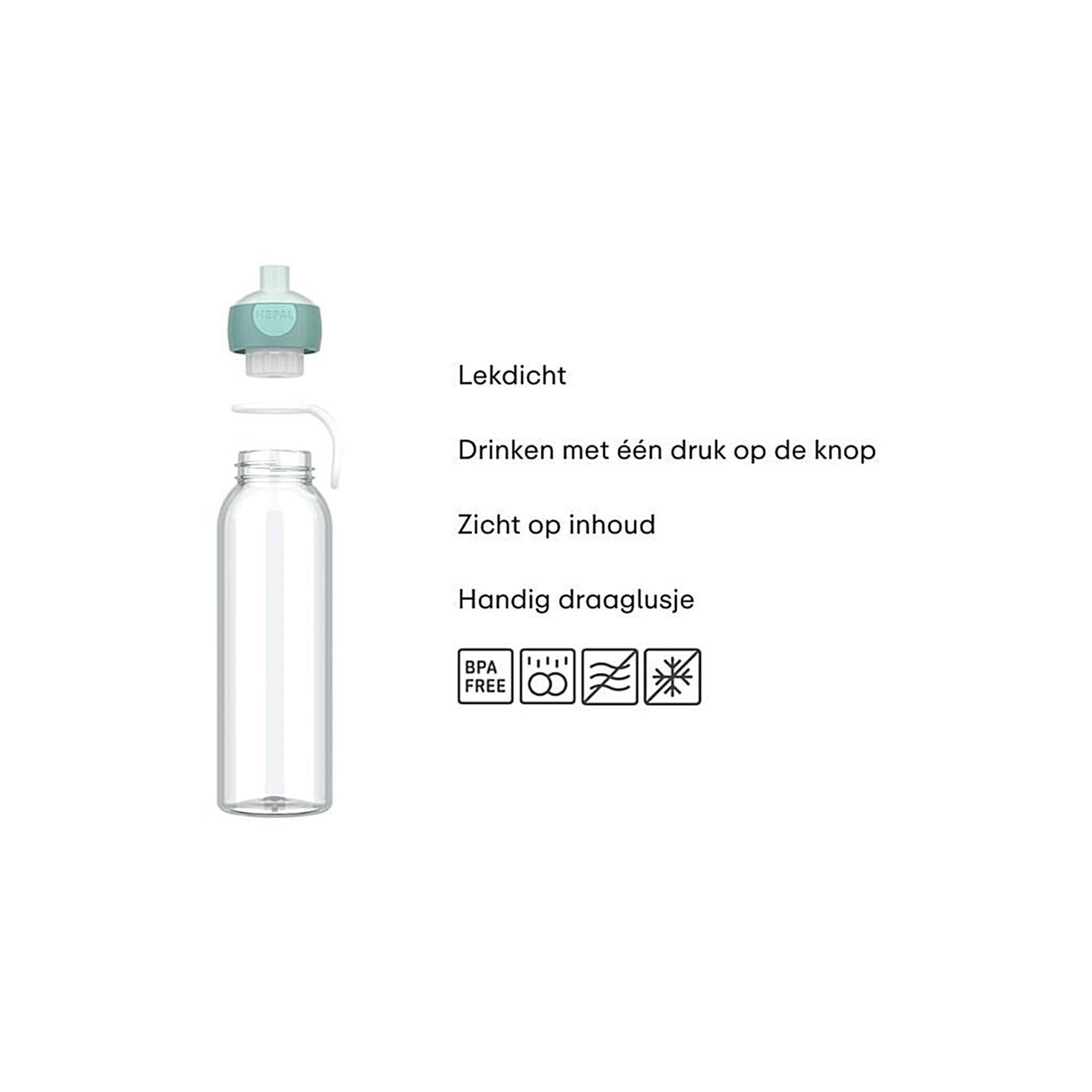 Bouteille d'eau pop -up campus 500 ml - menthe fraîche