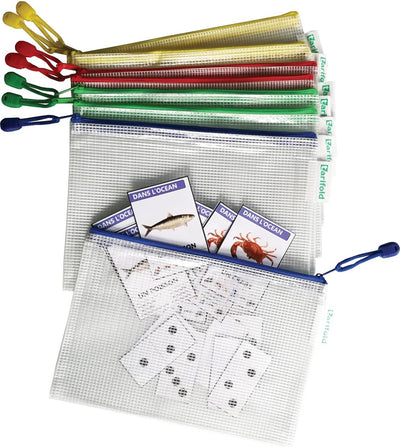 Sac de rangement Djois avec fermeture éclair a5 - 235x165mm - PVC - assortis - pack de 8 pièces