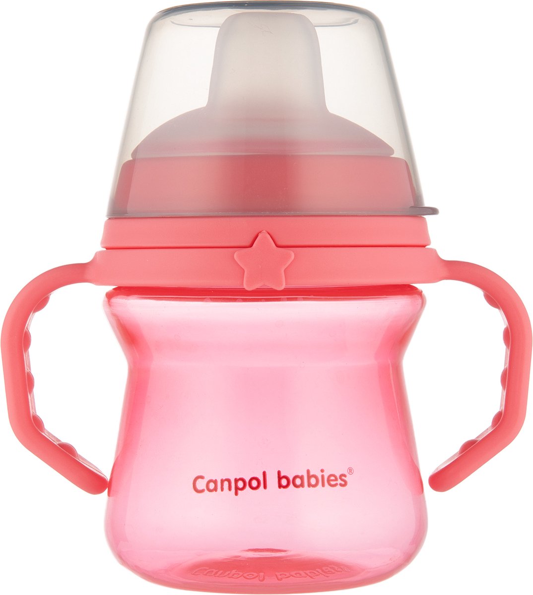 Bébés Canpol | tasse pour bébé avec bec en silicone | première coupe | 150 ml de rose