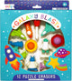 Ooly – galaxy blast - 12 gommes puzzle - thème espace