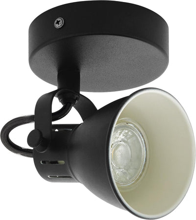 Eglo seras 2 spot - 1 lumière - ø10 cm - gu10 - noir