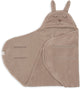 Jollein couverture echarpe bébé - 100x105cm - côtes nuageuses lapin - café au lait
