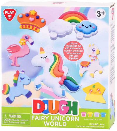 Ensemble d'argile licorne de conte de fées Playgo - 4 pots en argile
