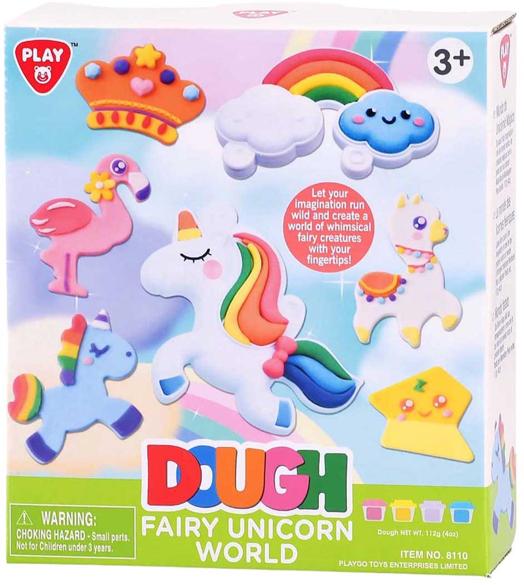 Ensemble d'argile licorne de conte de fées Playgo - 4 pots en argile