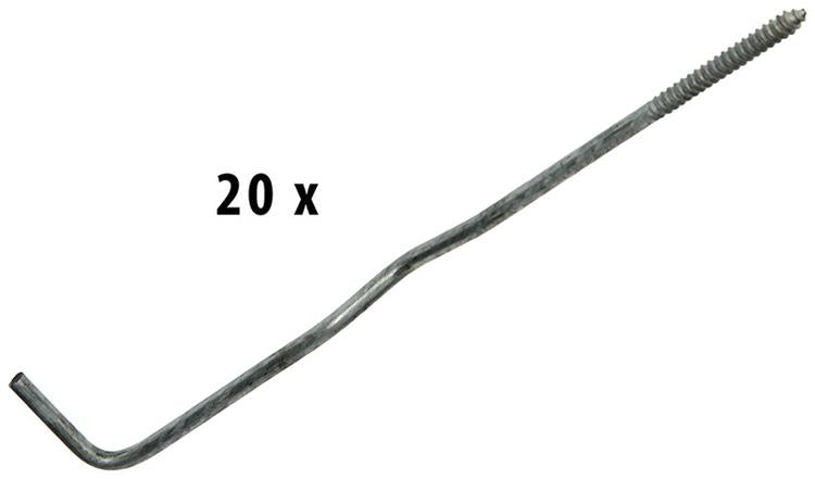 Mack 1013970 - 20 attaches murales galvanisées 180x40x4mm | 5 pièces