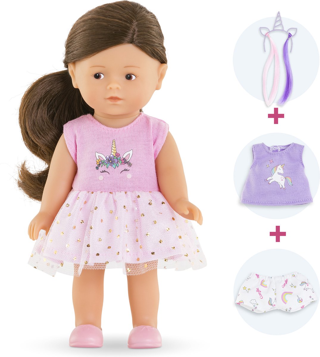Corolle Mini corrolines Romy Eenhoorn Pop, 20 cm